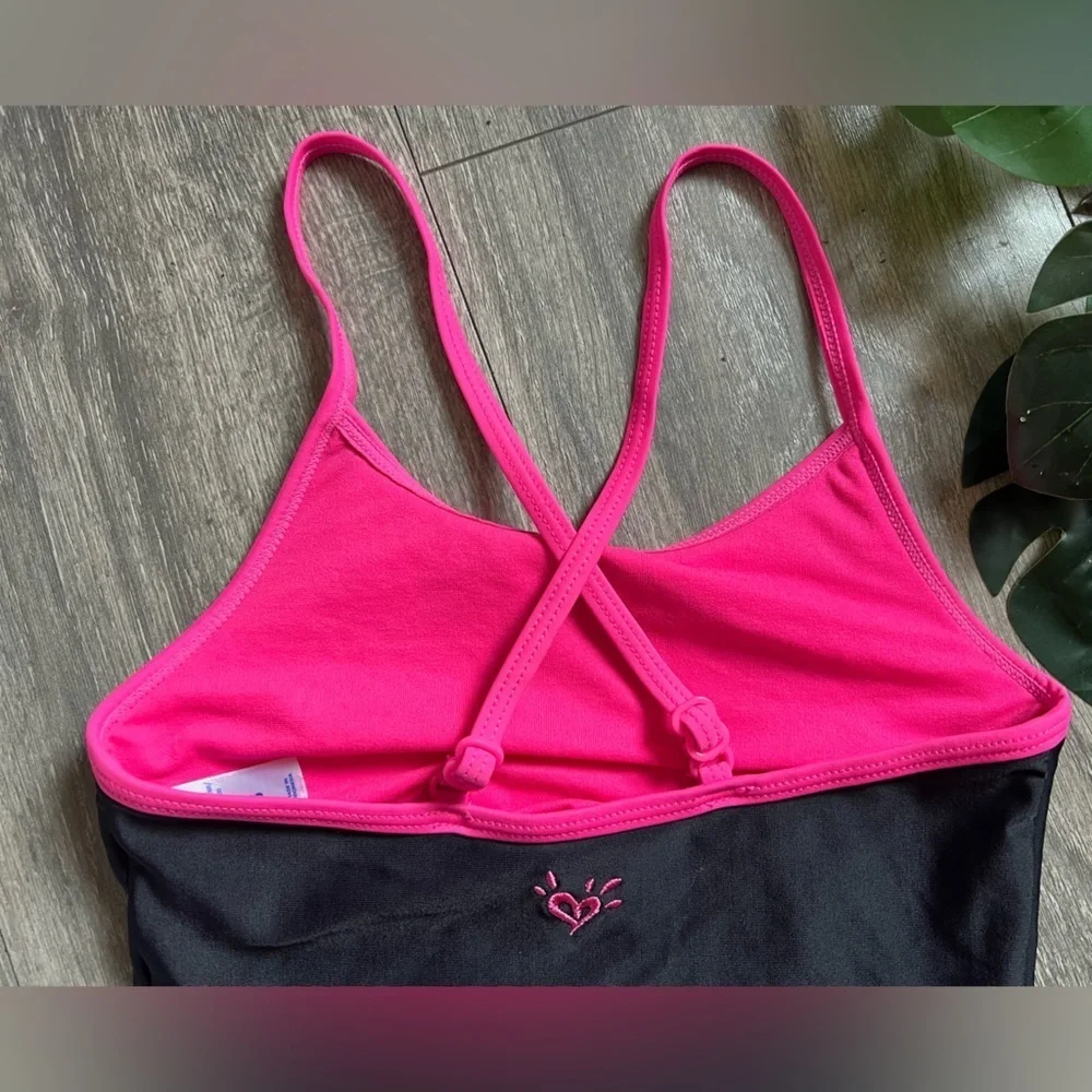 Justice rainbow logo swimsuit